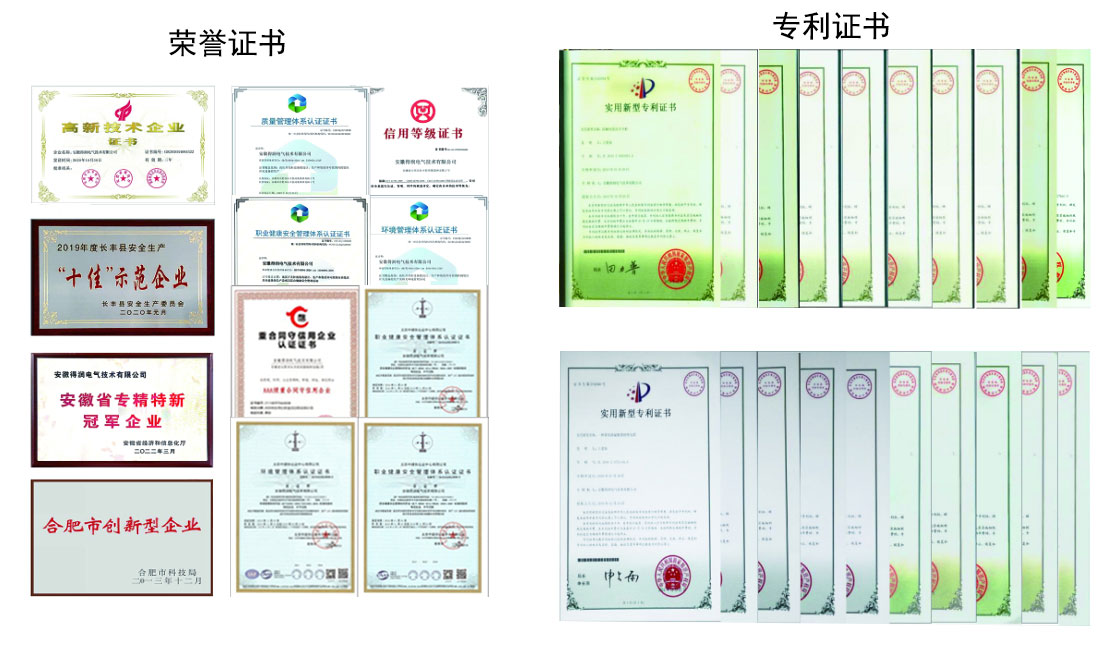 得润电气荣誉资质与专利证书 得润电气荣誉资质与专利证书