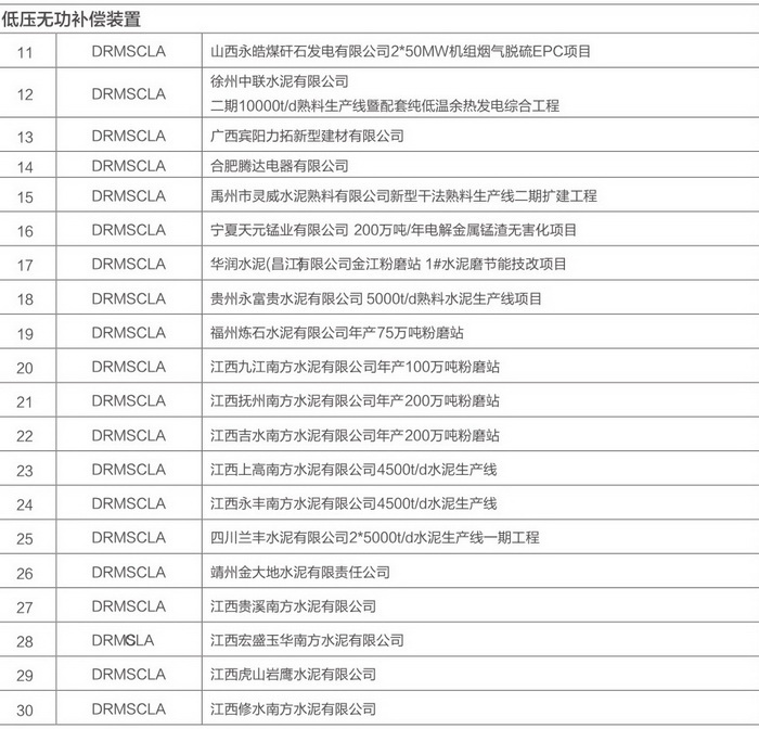 得润电气无功补偿装置案例 得润电气无功补偿装置案例